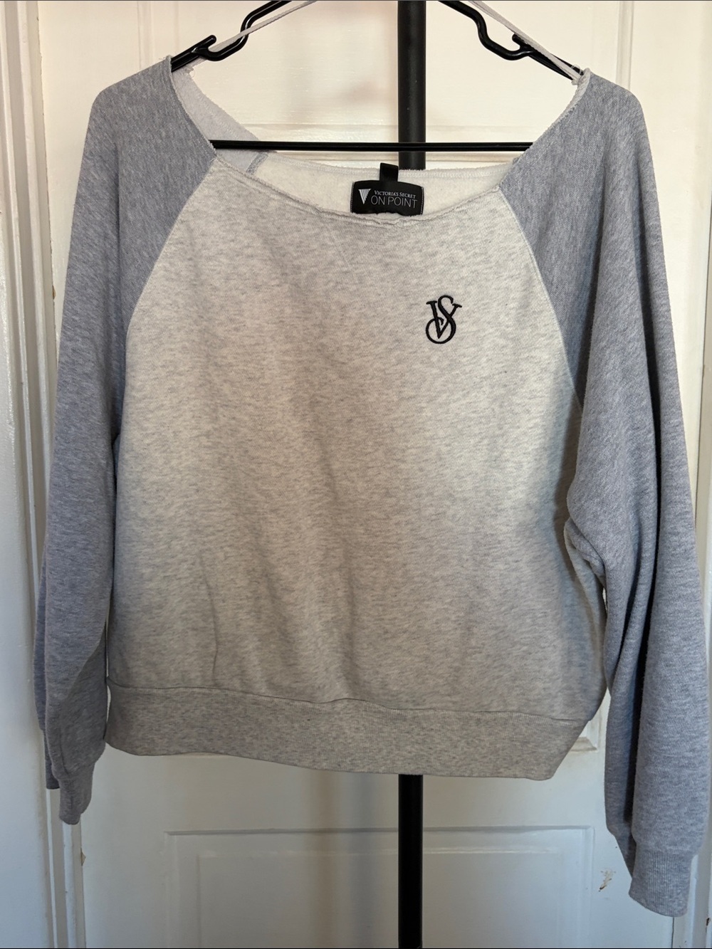 Victoria's Secret Light Gray Raglan Sweatshirt